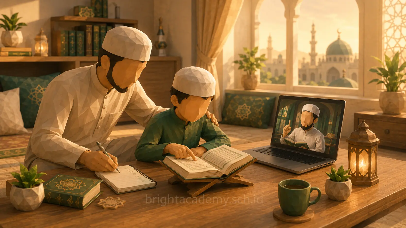 Keluarga menjaga ritme dan aturan rumah yang konsisten untuk mendukung belajar anak dari rumah